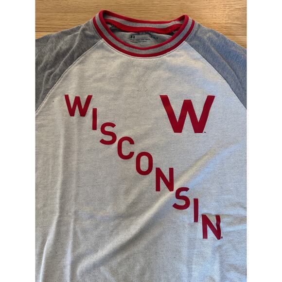 Under Armour Iconic Collection Wisconsin Badgers Long-Sleeve Shirt Large - Picture 2 of 6